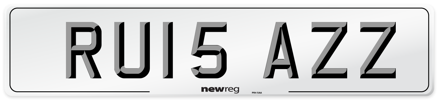 RU15 AZZ Number Plate from New Reg